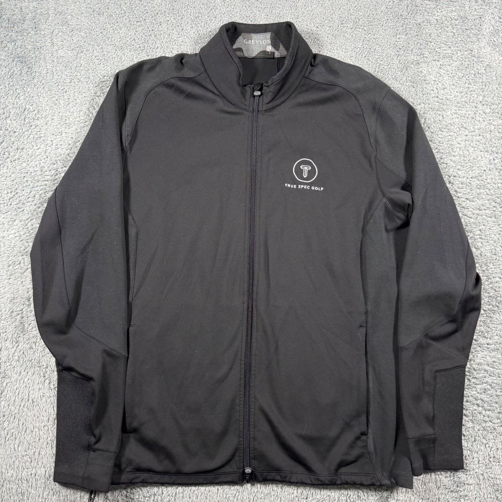 Greyson Sequoia Full Zip Jacket Mens XL Black True Spec Golf Performance